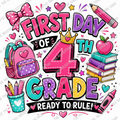 First Day of Fourth Grade Girl Shirt